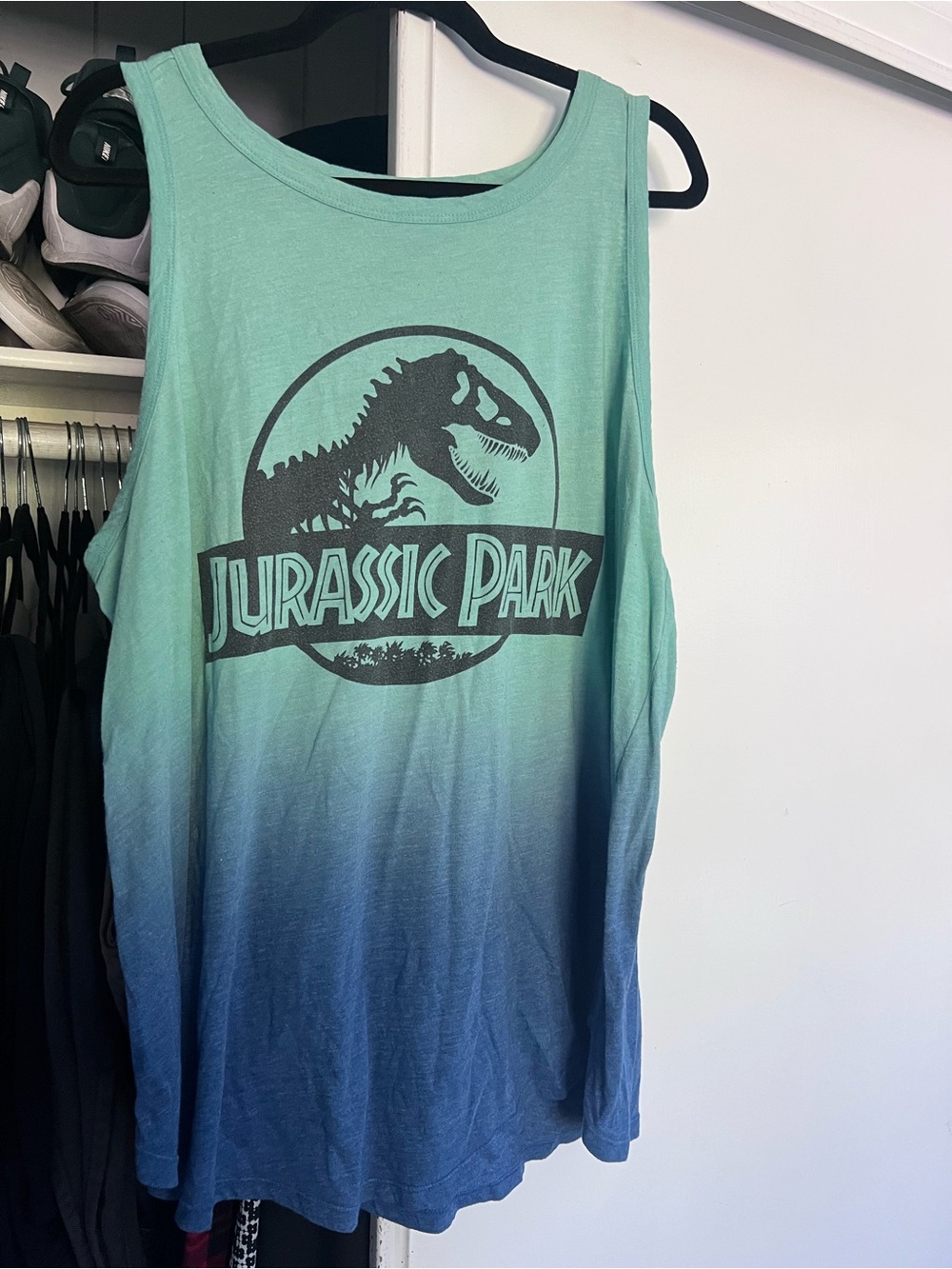 torrid Mint-to-Blue Ombre Jurassic Park Tank Top